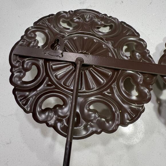 Three Medallion Key Wall Hook Rack, Brown, Green, & Gold Hanging Wall Art - Picture 7 of 11